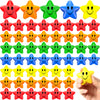 Civaner 90 Pcs Star Smile Face Stress Balls Mini Foam Funny Face Toys Relief Star Smile Balls for School Carnival Reward Student Prizes Party Favor Toy  5 Colors