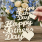 Happy Fathers Day Mdf Hanging Ornament For Diy Art & Craft Projects, Unfinished Wooden Coloring Base, 3.5 X 2.1 Inch, 2.7 Mm Thi