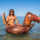 PoolCandy Inflatable 42 inch Animal Pool Tubes and Swim Rings (T-Rex Dinosaur Inflatable 42 inch Dino Pool Tube)