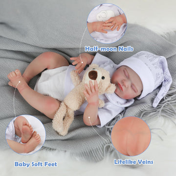 CHAREX Lifelike Reborn Baby Dolls Boy - 18 Inch Realistic Baby Doll Looks Real Newborn Baby Dolls Real Life Baby Boy with Soft W