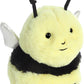 Aurora® Round Rolly Pet™ Bee Happy™ Stuffed Animal - Adorable Companions - On-The-Go Fun - Yellow 5 Inches