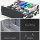 ZLCA Card Storage Box for MTG PTCG, Commander Deck Box Holds 3000+, Deck Storage Case with 4 Stoppers(Camouflage& White)