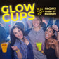 Exquisite Blacklight Reactive Glow Cups - 12 Oz Disposable Plastic - 60 Pack Assorted Neon Colors for Parties