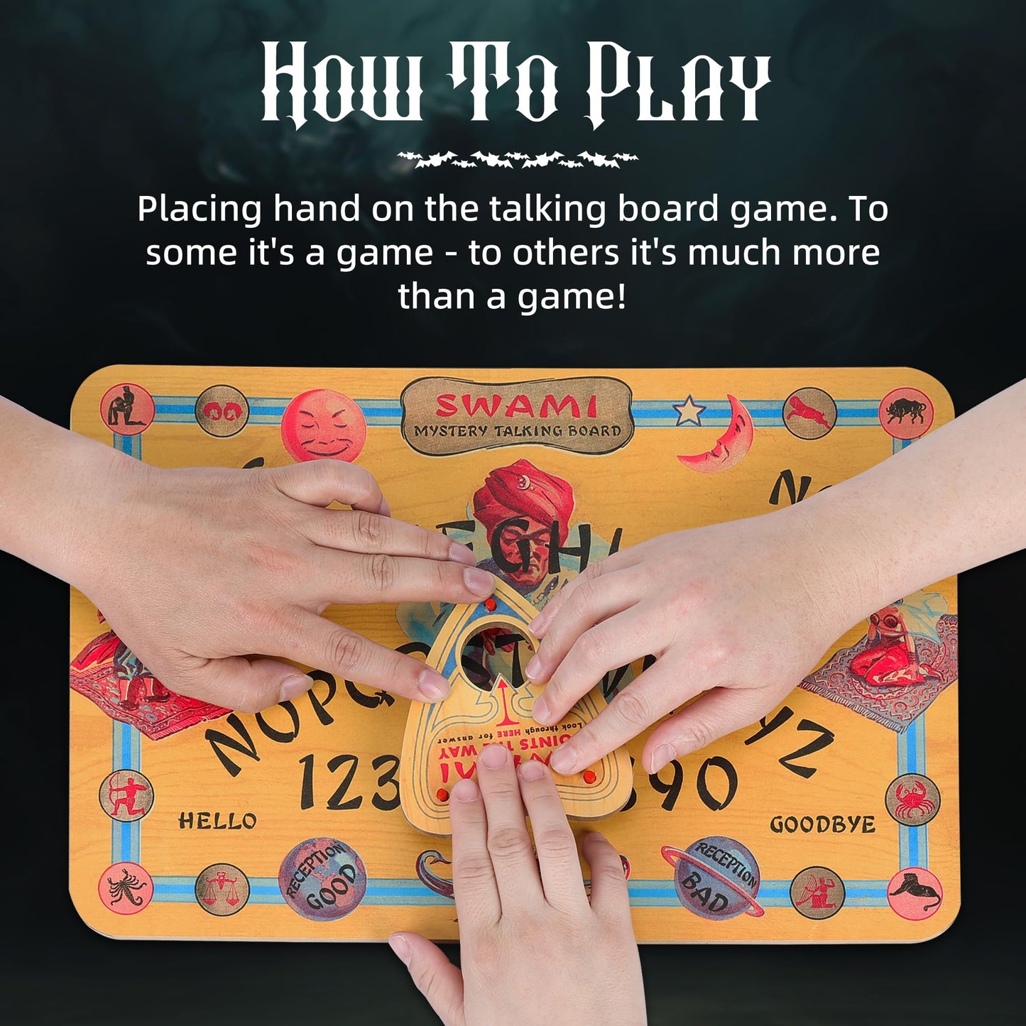 Swami Mystery Talking Board Game for Teens & mature-themeds | Classic Board Spirit Communication Fun | Family Party Game Night & Halloween Toy Gift | enhanced Retro Vintage Design