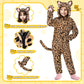 Giftinbox Cheetah Costume Kids, Zip-Up Hooded Onesie Cheetah Girls Costume, Cat Costume For Girls Dress Up, Halloween Animal Costumes For Kids 5 6 7 8 9 10