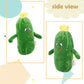 Baboli Adorable Pickle Stuffed Animal Cucumber Plush Plant With Smile Face And Yellow Corolla Pretty Cute Plushie Toy Gifts For Any Pickle Lover 9 Inches (Naughty-S)