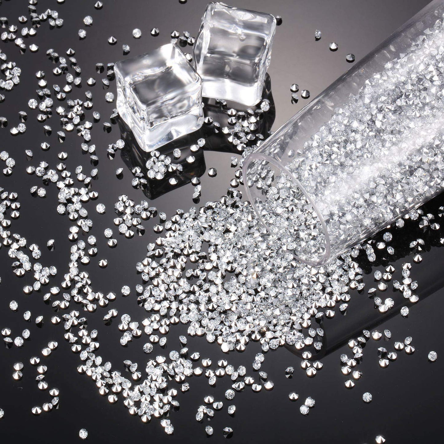 Bememo 10000 Clear Wedding Diamonds Table Scatter Confetti Crystals Diamonds Acrylic Gems for Table Centerpiece Masquerade Weddi