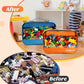Codree 6 Packs Large Oxford Cloth Toy Storage Bags, 13 X 8.5 X 3.9 Inch Visible Toy Organizing Bags With Zipper, Waterproof Trav