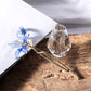 Movdyka Crystal Lily Flower Figurine With Stems, Handmade Collectible Statue For Decoration Mothers Day, Centerpiece, Valentines Day, Bridal Shower Gift Blue
