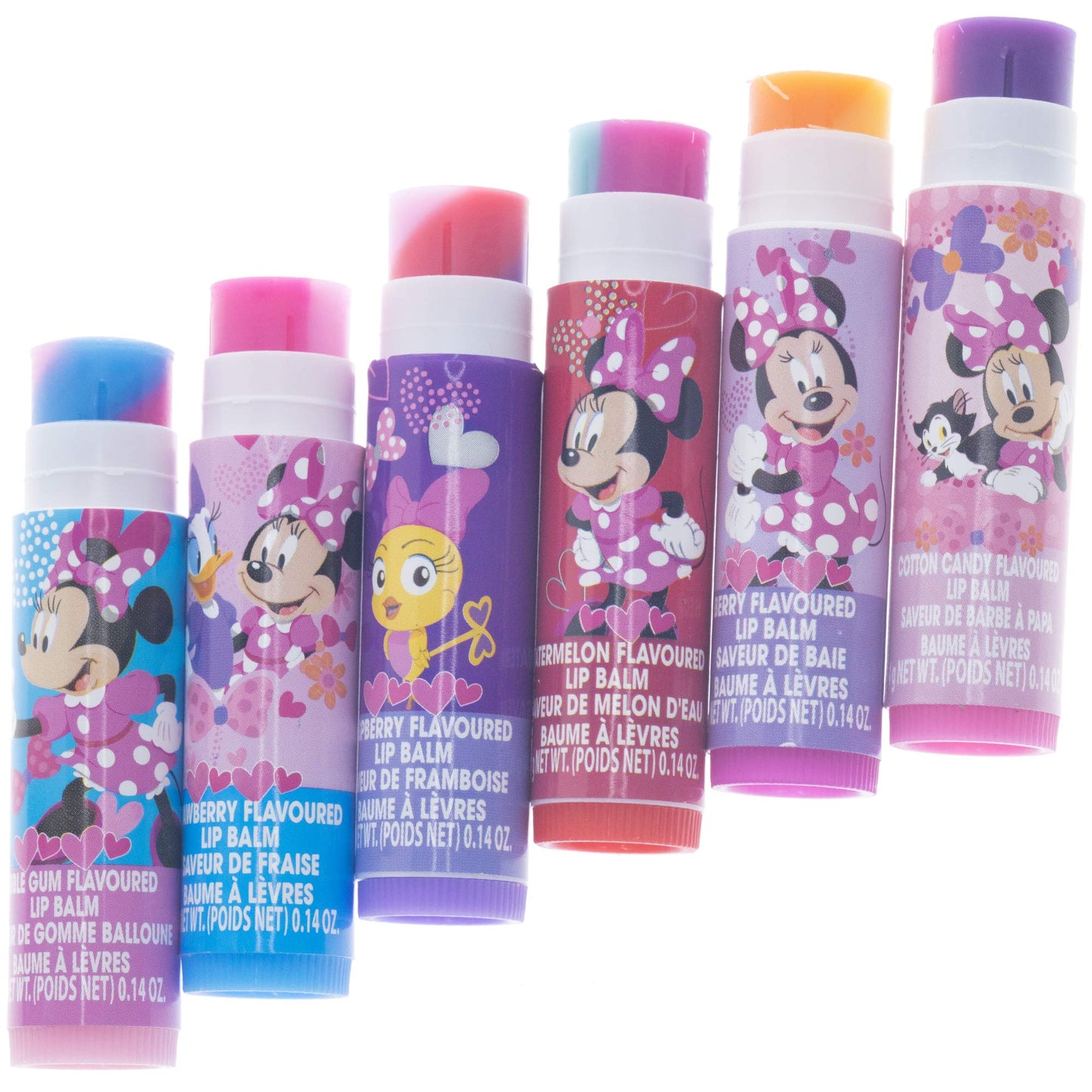 Townley Girl Minnie Mouse Ears Lip Balm - 6 Count - Fun Disney-Inspired Flavor