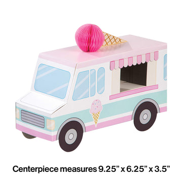 Creative Converting 346418 Ice Cream Party Centerpiece, 1 ct, Multi-color, Centerpiece measures 9.25 x 6.25