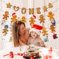 Christmas Gingerbread Man 1St Birthday Photo Banner Gingerbread Man Birthday Photo Banner For Newborn To 12 Months Milestone Pho