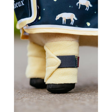 Lemieux Toy Pony Bandages For Toy Pony - Fleece - Simple Fastening - Suitable For Ages 3 Years + - Lemon Yellow