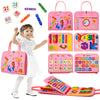 Silouka Preschool Learning Board For Toddlers 2-4, Montessori Busy Books For 1-4 Years, Sensory Busy Board For Travel Gift (Merm