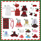 Jerify 24 Pcs Christmas Elf Doll Accessories Set Include Skirts White Bathrobe Plaid Sleeping Bag Fluffy Vest Scarf Stockings Eye Mask Glasses Kitchen Apron And Hat For Christmas Elf Doll Outfit