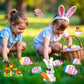 Easter Bunny Building Toy Set, Easter Gifts For Kids - 12-In-1 Rabbit Building Block With Prefilled Eggs, Includes Chick, Sheep,