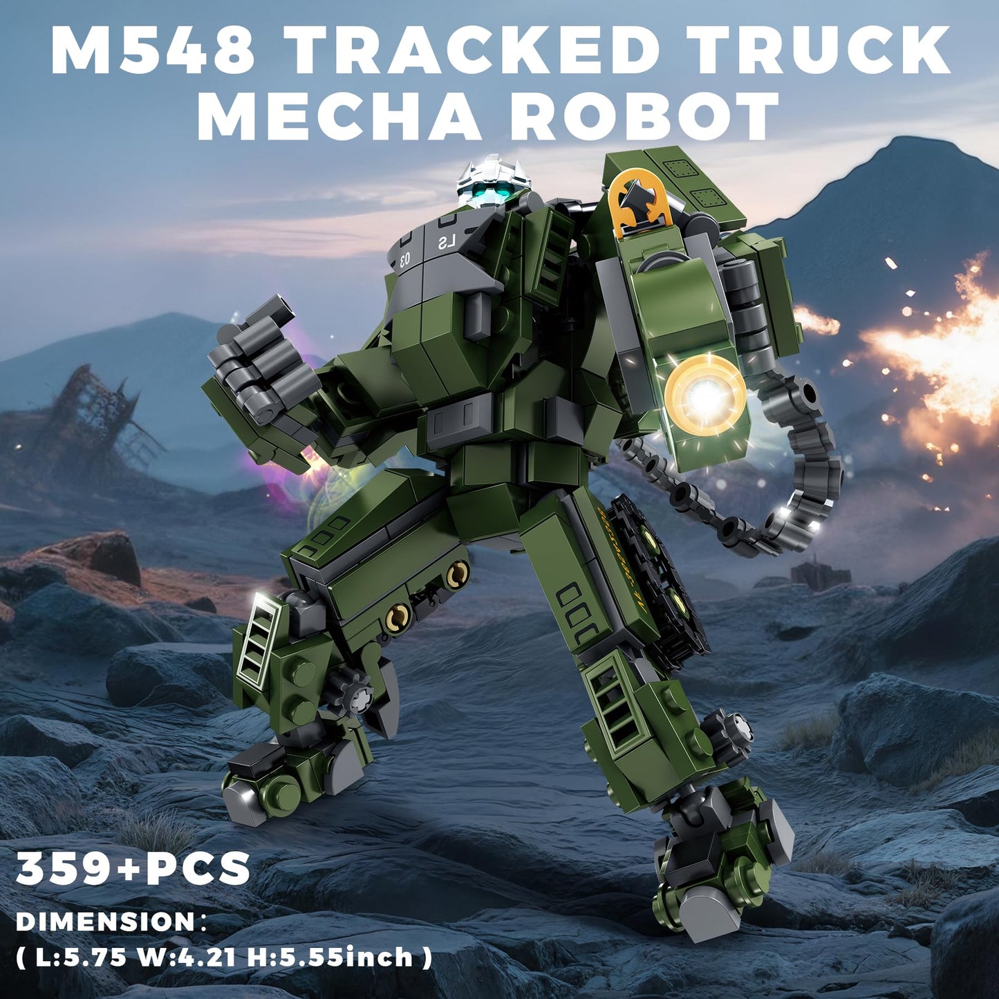Loyratche Transforming Mech Robot Building Blocks Set  4 Kinds of Destroy Warrior City Mecha with   Cool Creative Robots Toys Gift for Teens Boys 14+ (1448 PCS)