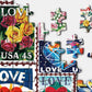 Love Heart Stamps Puzzles 1000 Pieces For Adults, Colorful Valentines Jigsaw Puzzle, Romantic Collage Puzzles For Father'S Day A