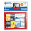 Learning Resources 2-Color Desktop Abacus, Red Frame, Color Coded, Math Concepts, Ages 5+