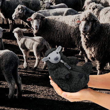 Agrimony Cute Shaved Black Sheep Stuffed Animals-Kawaii Lamb Plush Toys Valentines Mothers Day Birthday Easter Funny Gifts For Kids Girls Boys Teens Women Small Plushies Stuffed Sheep Plushie Decor