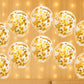 10 Pcs Confetti Balloons for Birthday Decoration Kit Gold Boys Girls Kids Men Women Pack Items Itm Set Pre Filled Transparent Co