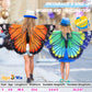 Irolewin Toddler-Kids Butterfly-Wings For Girls Butterfly-Costume Children Bug Dress-Up Wings As Play Toys Boys Party Favors