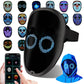 Led Mask With Gesture Control - Face-Transforming Light-Up Design, Cool Gifts For Kids & Adults - Rechargeable Halloween, Cospla