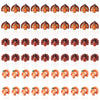 60pcs Mini Resin Turkeys, Miniature Thanksgiving Figurines Flatback Tiny Resin Animals Small Turkey Charms Decor for Fall Thanks