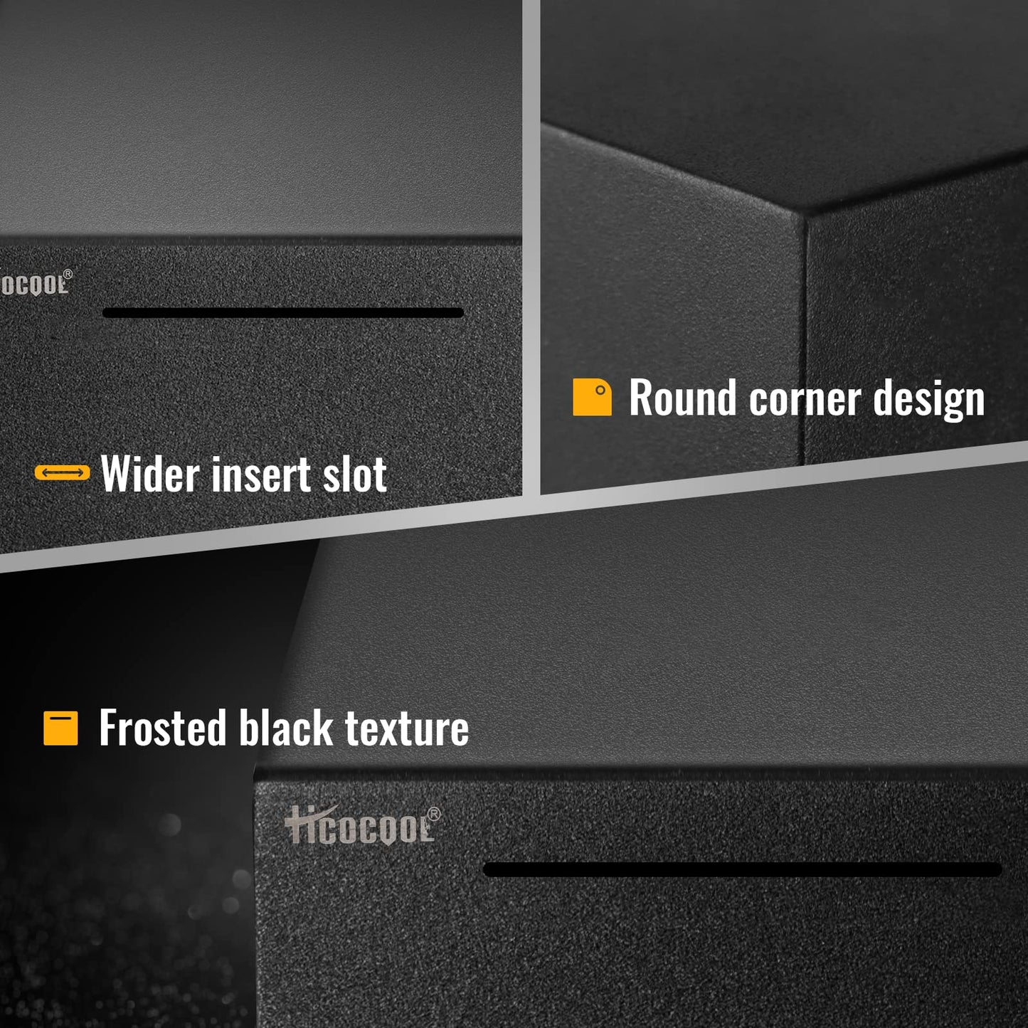 hicocool Piggy Bank for mature-themeds Must Break to Open Large  Stainless Steel mature-themed Piggy Bank for Real Money  Unbreakable Metal Money Bank for Cash Saving(7.9 inches  Black)