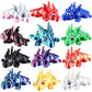 Honoson 12 Pcs 3D Printed Fidget Toy 3D Printed Chinese Dragon Small Animal Toy Flexible Cute Articulating Pet Stress Relief Fid