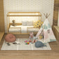 Tcbunny 16 Interlocking Tiles And Edges Baby Play Mat For Kids & Toddlers (Bohemia Style)