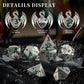 HNCCESG Metal DND Dice Set,Blue Dragon Heavy Metal Dice Set D&D,Dungeons and Dragon TTRPG Role Playing Table Games(Sliver Green
