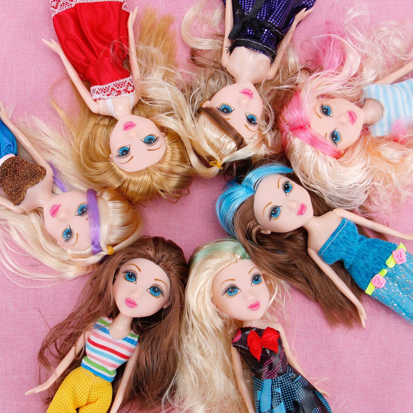 Liberty Imports 12 Pack: American Fashion Beauty Dolls In Individual Boxes - 10' Girls Runway Divas Multipack Toys Bundle Bulk Party Favors Supplies (10')