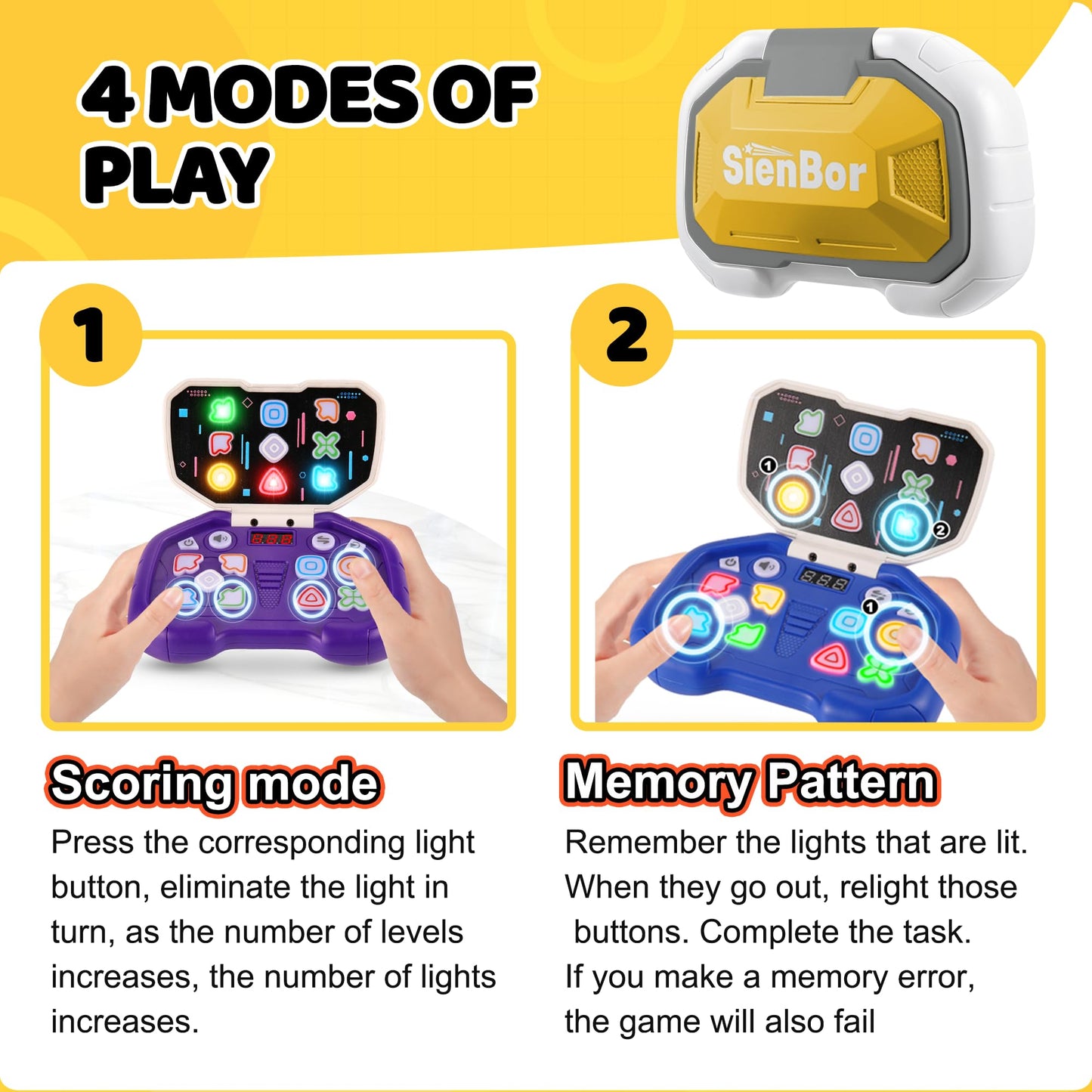 Sienbor Handheld Game For Kids 6-12, Sensory Fidget Toys For Kids 8-12, Boys&Girl Adhd Toys,Birthday Gifts For Boys Girls,Fidget