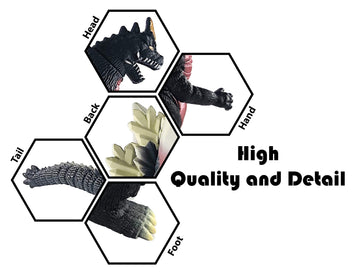 Twcare Space Godzilla Toy Action Figure, 1994 Movie Monster Series Spacegodzilla Soft Vinyl, Carry Bag
