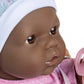 Jc Toys La Baby African American 16-Inch Small Soft Body Baby Doll La Baby | Washable |Removable Pink Floral W/Hat, Pacifier & Magic Bottle | For Children 12 Months +