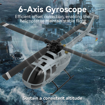Remote Control Helicopter,4Ch Rc Helicopter Rtf With Aileronless Design And 6-Axis Gyro, Modularized Battery, One-Key Takeoff/La