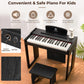 Vangoa Kids Piano Keyboard, 37 Keys Digital Piano For Kids, Music Educational Instrument Toy, Wood Piano For Girls And Boys,Classic Black