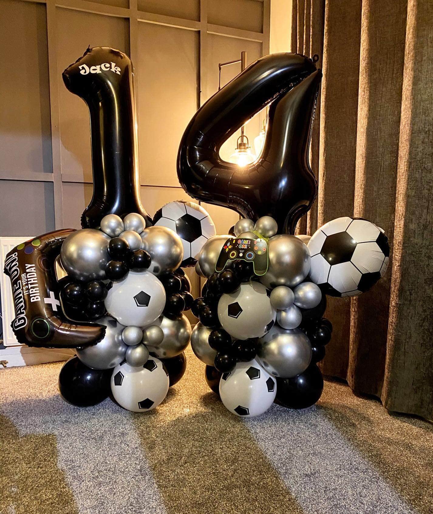 40 Inch Black 40 Number Balloons Giant Jumbo Huge 40 Foil Mylar Helium Number Digital Balloons Black Birthday Mylar Digital Ball