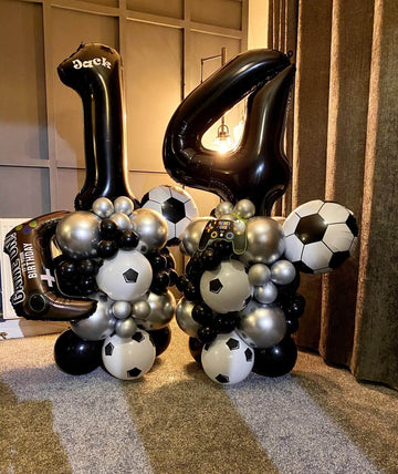 40 Inch Black 40 Number Balloons Giant Jumbo Huge 40 Foil Mylar Helium Number Digital Balloons Black Birthday Mylar Digital Ball