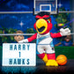 Bleacher Creatures Plush Figure - Atlanta Hawks Harry The Hawk, 10", Polyester, Model P1-NBA-HAW-MA6X, Perfect for Play or Display