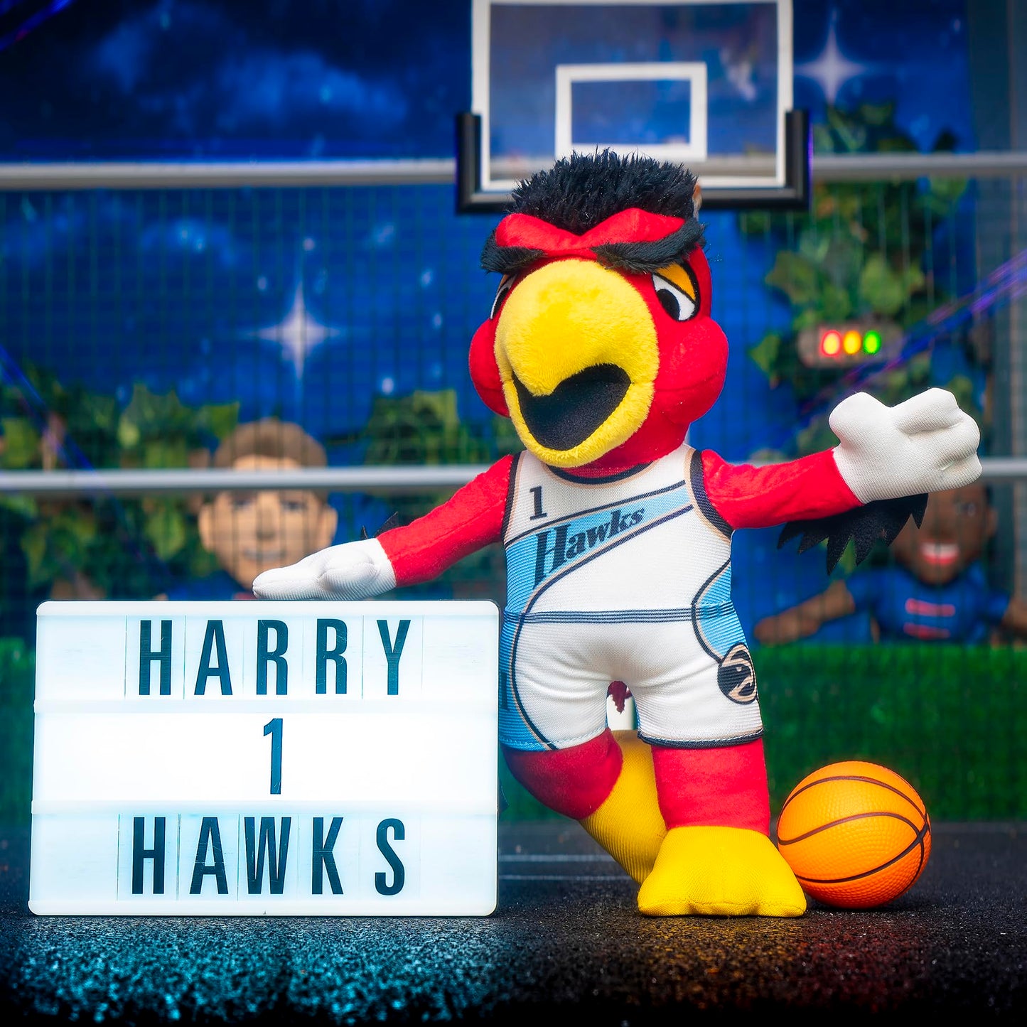 Bleacher Creatures Plush Figure - Atlanta Hawks Harry The Hawk, 10", Polyester, Model P1-NBA-HAW-MA6X, Perfect for Play or Display