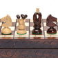 Husaria European International Chess Wooden Game Set, King'S Classic - 18-Inch Large Size Chess Set - Folding Board With Felt Bottom Chessmen