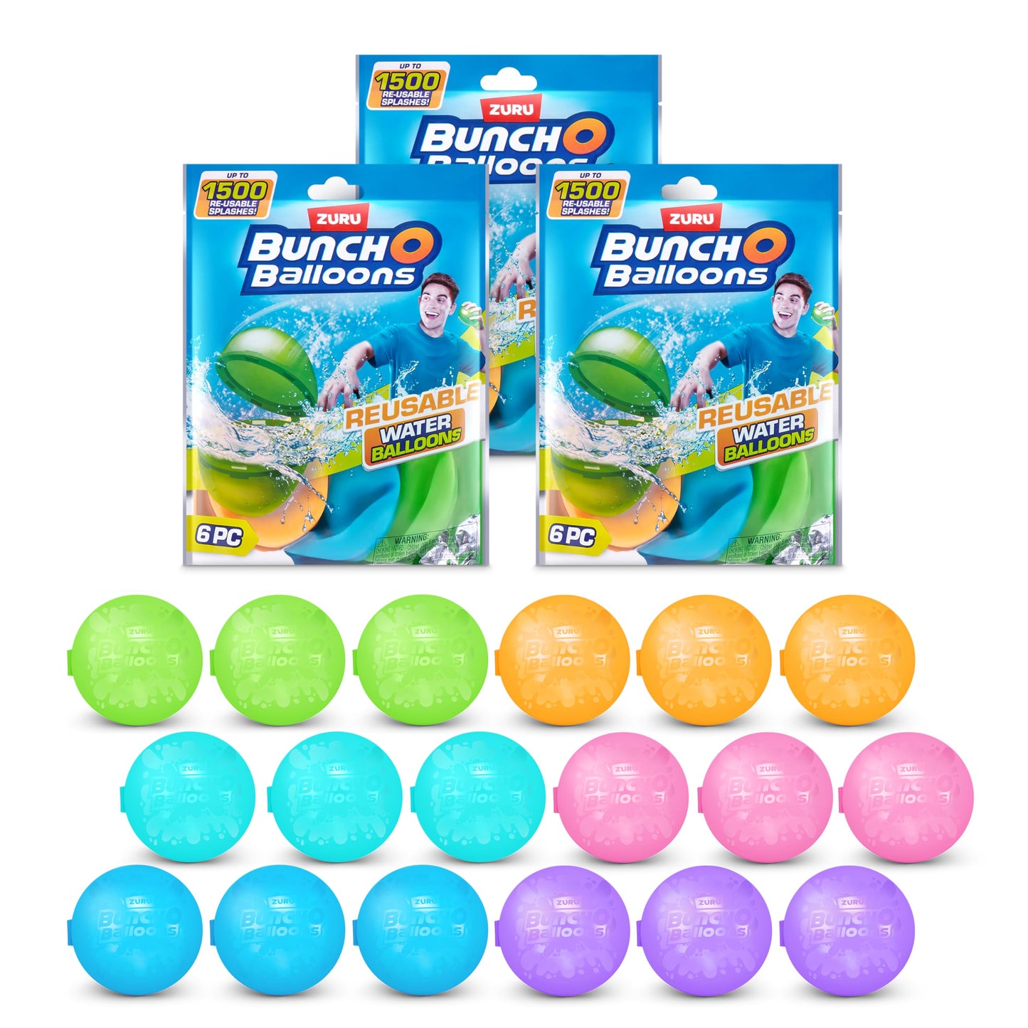 Bunch O Balloons Reusable Water Balloons 18 Pack By Zuru