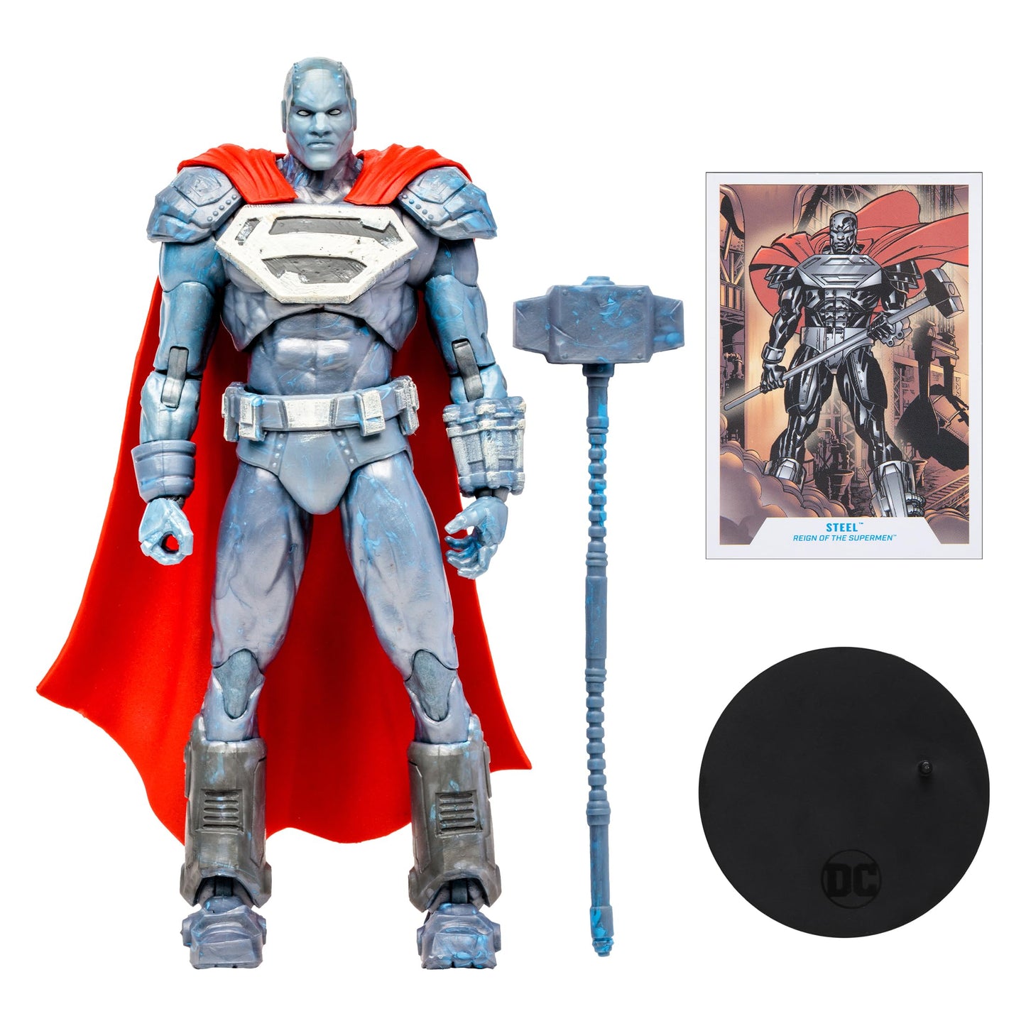 McFarlane Toys DC Multiverse Steel Action Figure 7in, Multicolor, Model 15286, Plastic