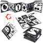 Kuango Newborn Toys Black And White Baby Toys 0-3 Months High Contrast Baby Toys For Newborn - High Contrast Baby Soft Book Infant Tummy Time Toys Crinkle Sensory Toys For Brain Development