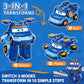 Super Wings Transformer Toys 5'' Action Figure Supercharged Tobot Leo, 3 In 1 Rescue Bots Transforming Airplane Car Robot Toys,