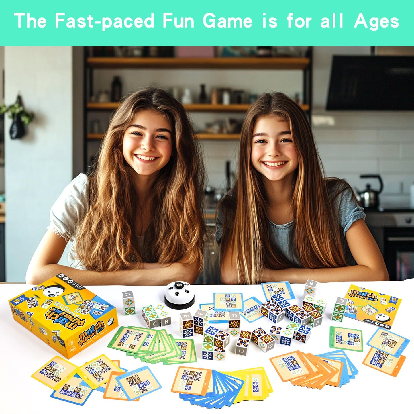 Ladvatkin Wooden Match Puzzle Game 4.0 Popular Board Games For Family Night, Pattern Matching Puzzle Game, Block Match Puzzles B