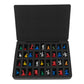Minahao Hard EVA Minature Figure Box - 36 Slot Figurine Carrying Case Pre-grooved foam layer Compatible with Warhammer 40k  DND & All Small Based Miniatures (Case Only)