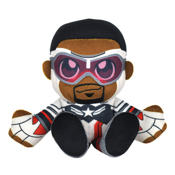 Bleacher Creatures Marvel Captain America (Falcon Cap) 8'' Kuricha Sitting Plush - Soft Chibi Inspired Toy
